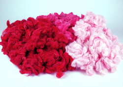 Alpaca dyed with cochineal in 3 batches